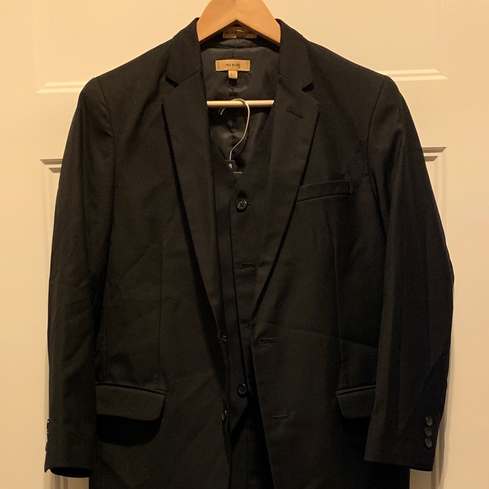 Class club boys 3-piece suit set black